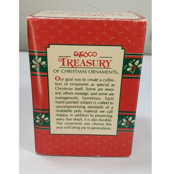 Vintage Enesco Treasury Of Christmas Ornaments "Santa Wings It", 1991 - Picture 7 of 7